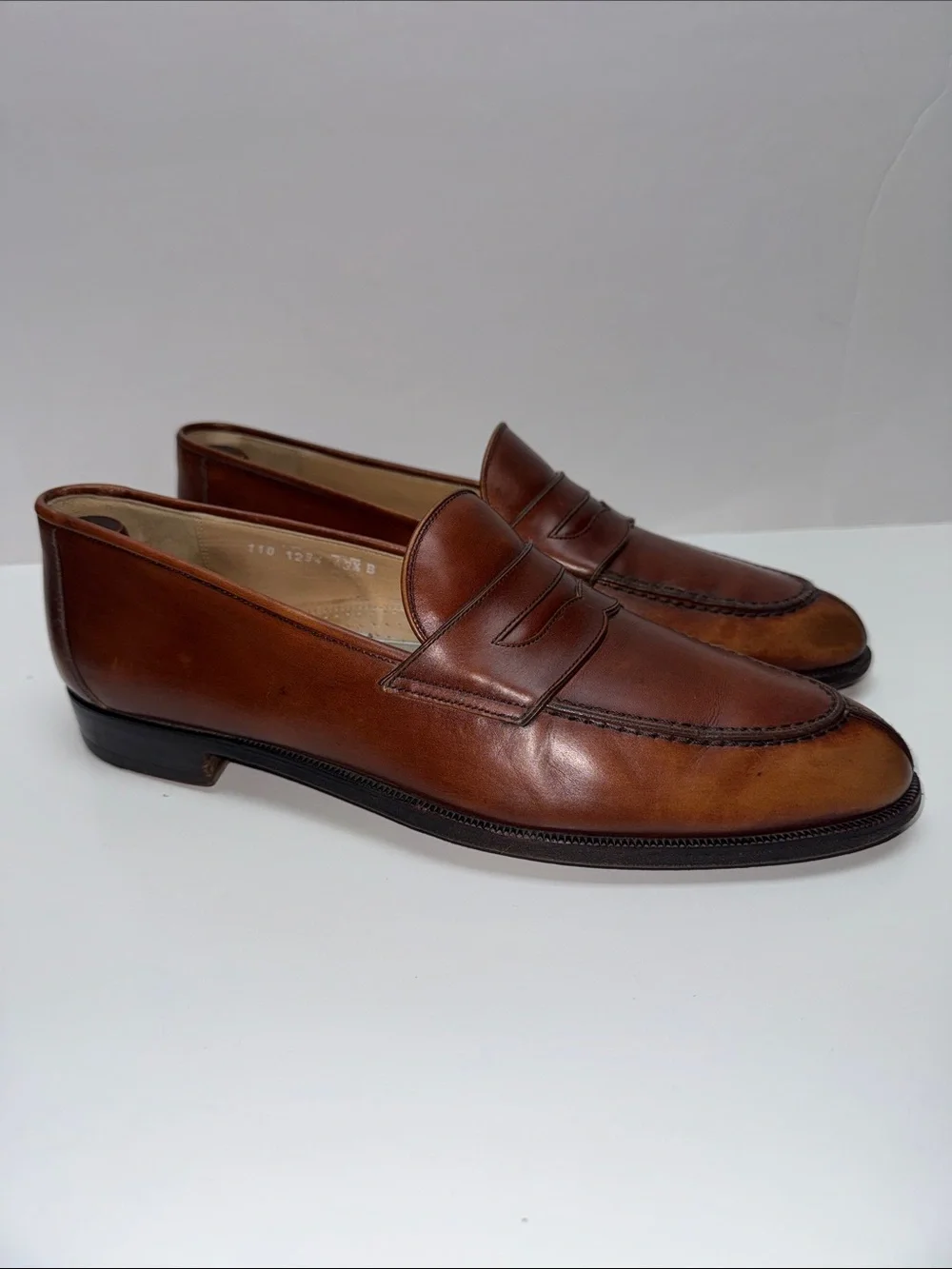Gucci Men's Classic Brown Leather Penny Loafers